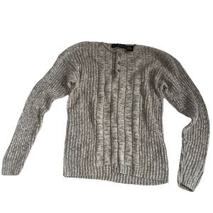 Pazzo Men's Large Sweater Crewneck Pullover Knit Casual Fashion Oatmeal Everyday